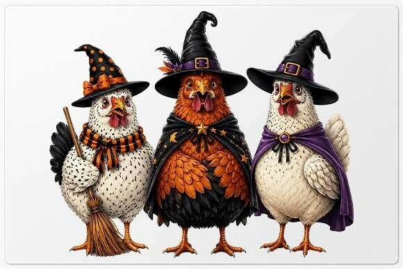 Download Halloween Witch Chickens PNG - Chic Collection