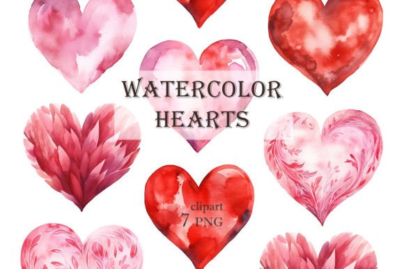 Download Watercolor Hearts - Premium Bundle