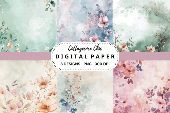 Download Cottagecore Chic Watercolor Background - Chic Collection