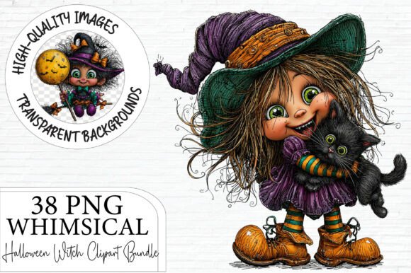 Download Halloween Witch Clipart PNG Bundle - Witch clipart Collection