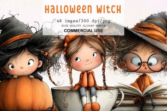 Download Whimsical Halloween Witch Clipart - Witch clipart Collection