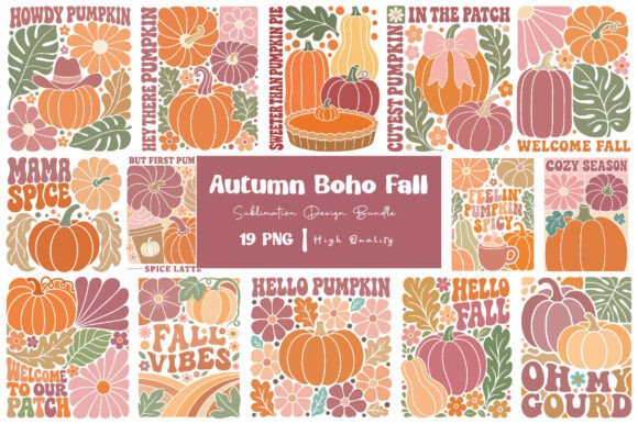 Download Autumn Boho Fall Sublimation Bundle - Fall sublimation Collection