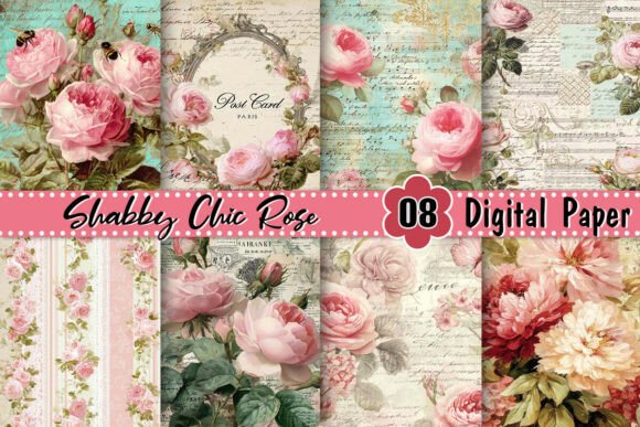 Download Shabby Chic Rose Background - Chic Collection